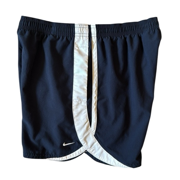 VTG Y2K Nike Running Shorts Norts Black/White Athletic Pockets Drawstring Medium - Picture 5 of 12